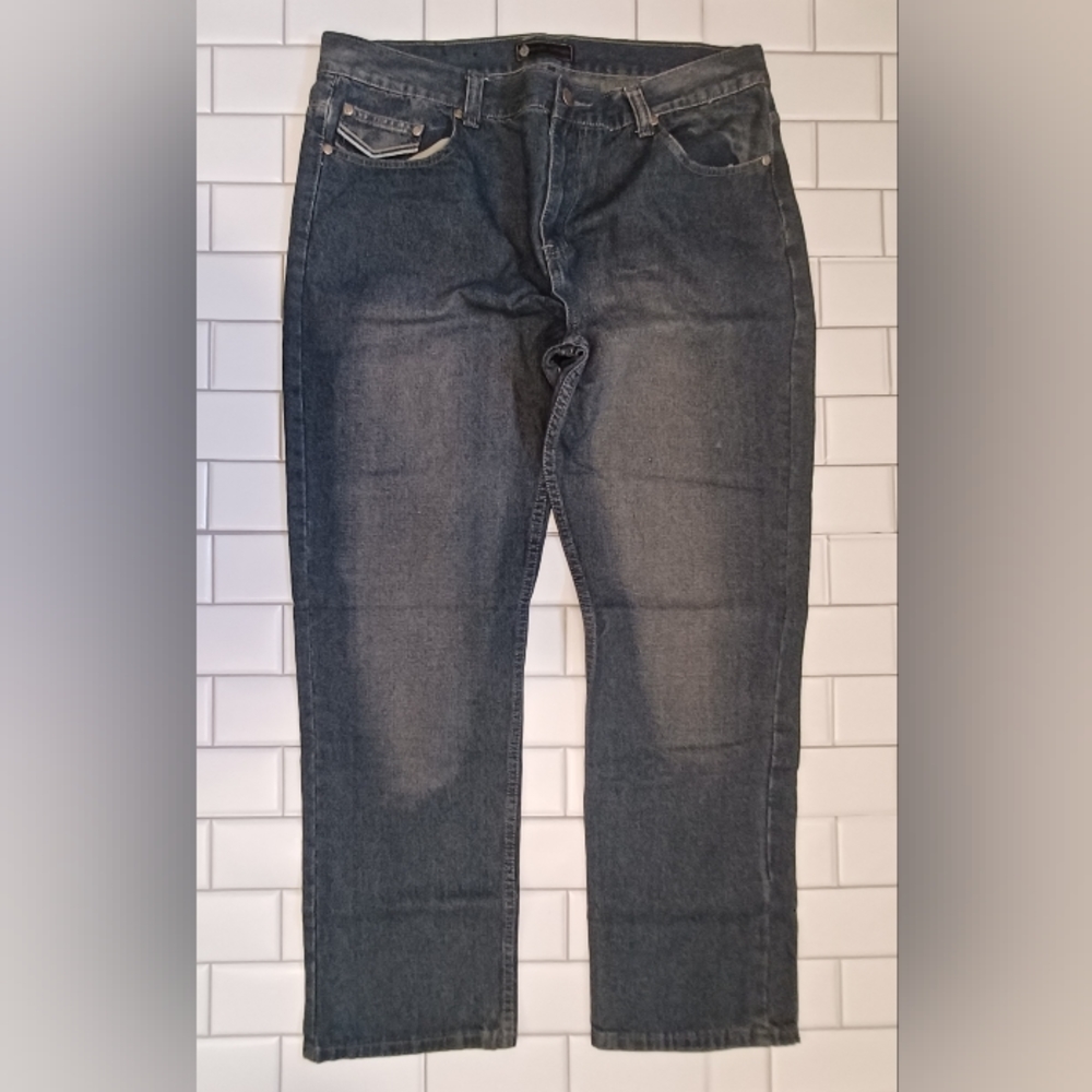 Swiss Cross Mens Deni. eans Black 40X31